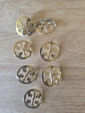 Tory Burch Shiny Gold Double-T Logo Buttons